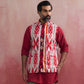 trueBrowns Men's Maroon Ikat Print Cotton Reversible Nehru Jacket | Swadesiicart
