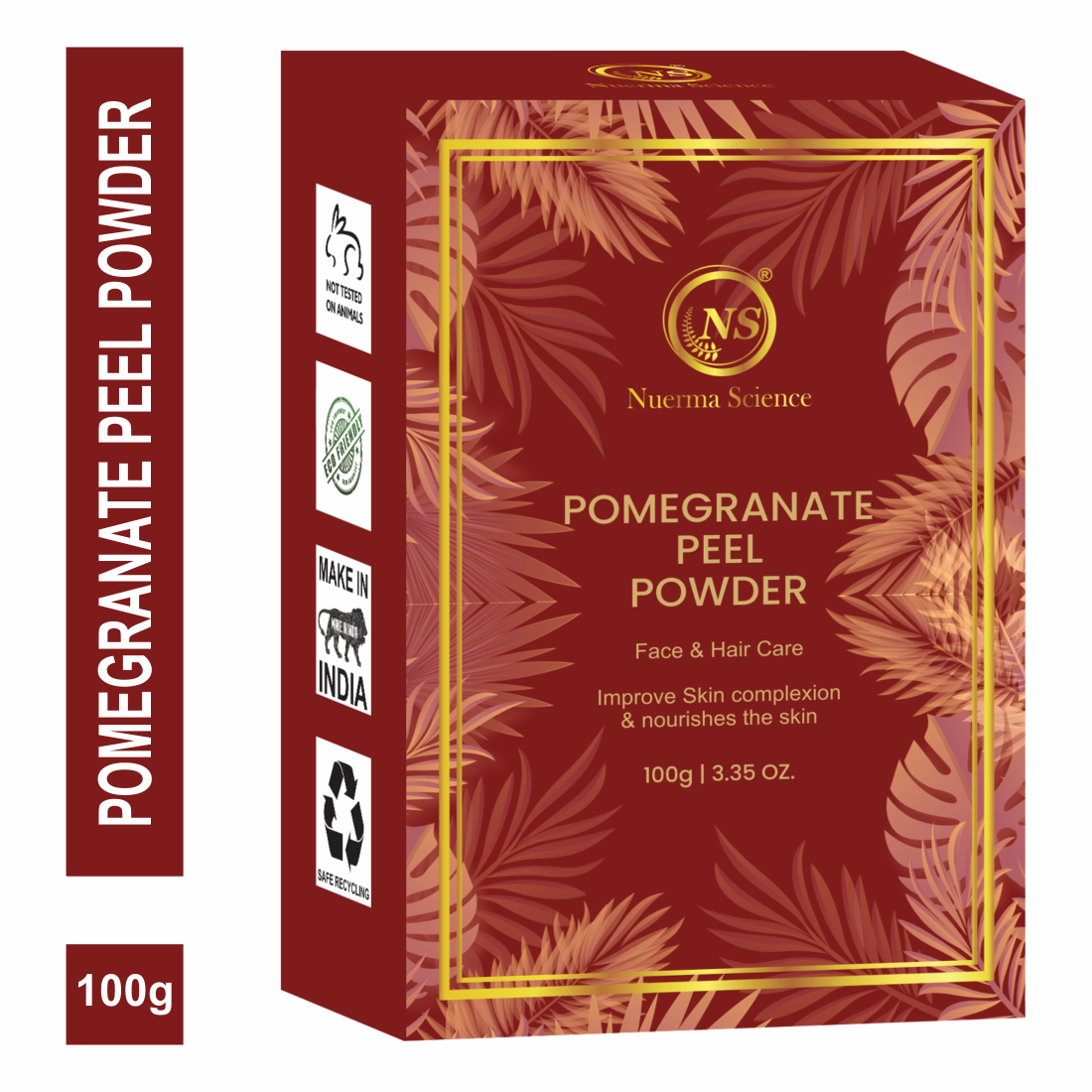 Nuerma Science Pomegranate Peel Organic Powder For Skin & Hair | Swadesiicart