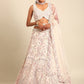 House of Panchhi Cream Net Multi Sequins with heavy Zarkan embroidery Lehenga choli & Dupatta | Swadesiicart