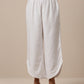 trueBrowns Cotton White Textured Curve Pant | Swadesiicart