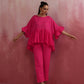 trueBrowns Pink Cotton Dobby Co-ord set - Swadesiicart