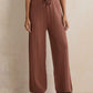 trueBrowns Peach Woollen Flared Pants | Swadesiicart
