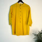 trueBrowns Yellow Slub Short Shirt | Swadesiicart
