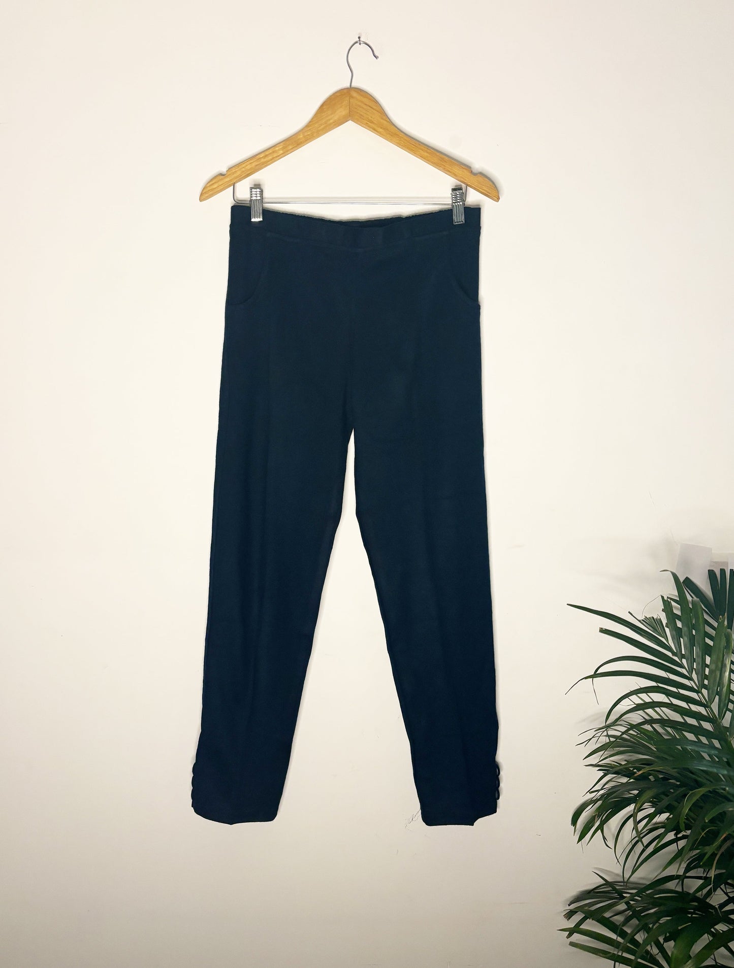 trueBrowns Blue Wollen Pant | Swadesiicart