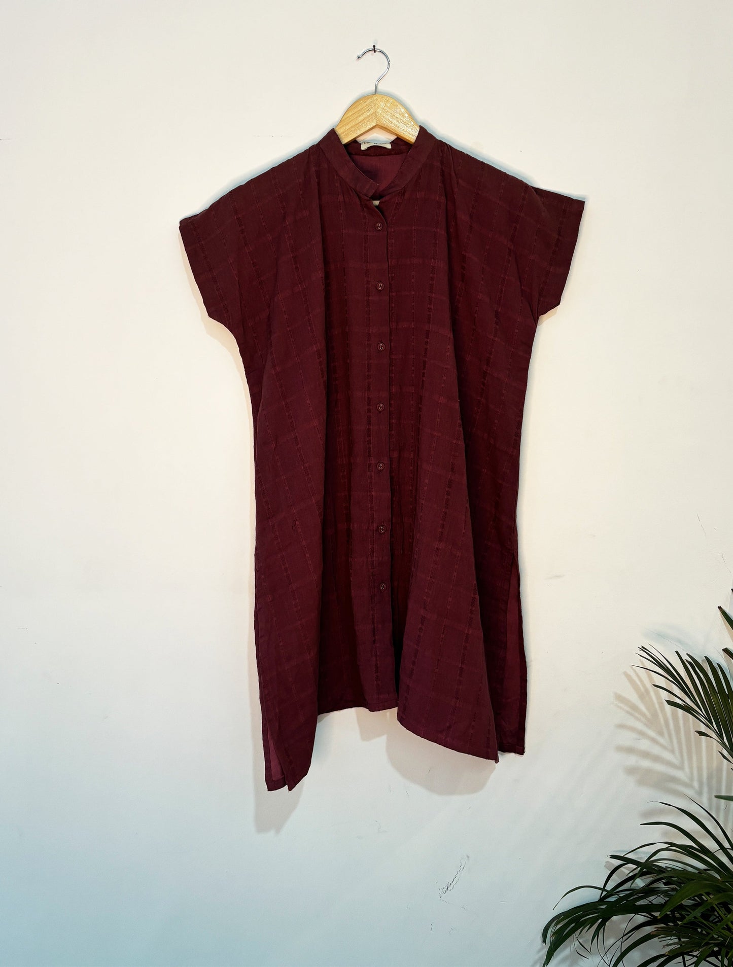trueBrowns Purple Dobby Co-ord Set - Swadesiicart