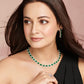 Priyaasi Women Emerald Delight - Green American Diamond Jewellery Set - Noz2Toz
