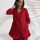 trueBrowns Maroon Slub Co-ord Set - Swadesiicart