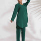 trueBrowns Green Cotton Kurta Co-ord Set - Swadesiicart