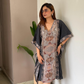 Noroke Cupro Crepe Kaftan Dress - Printed | Swadesiicart