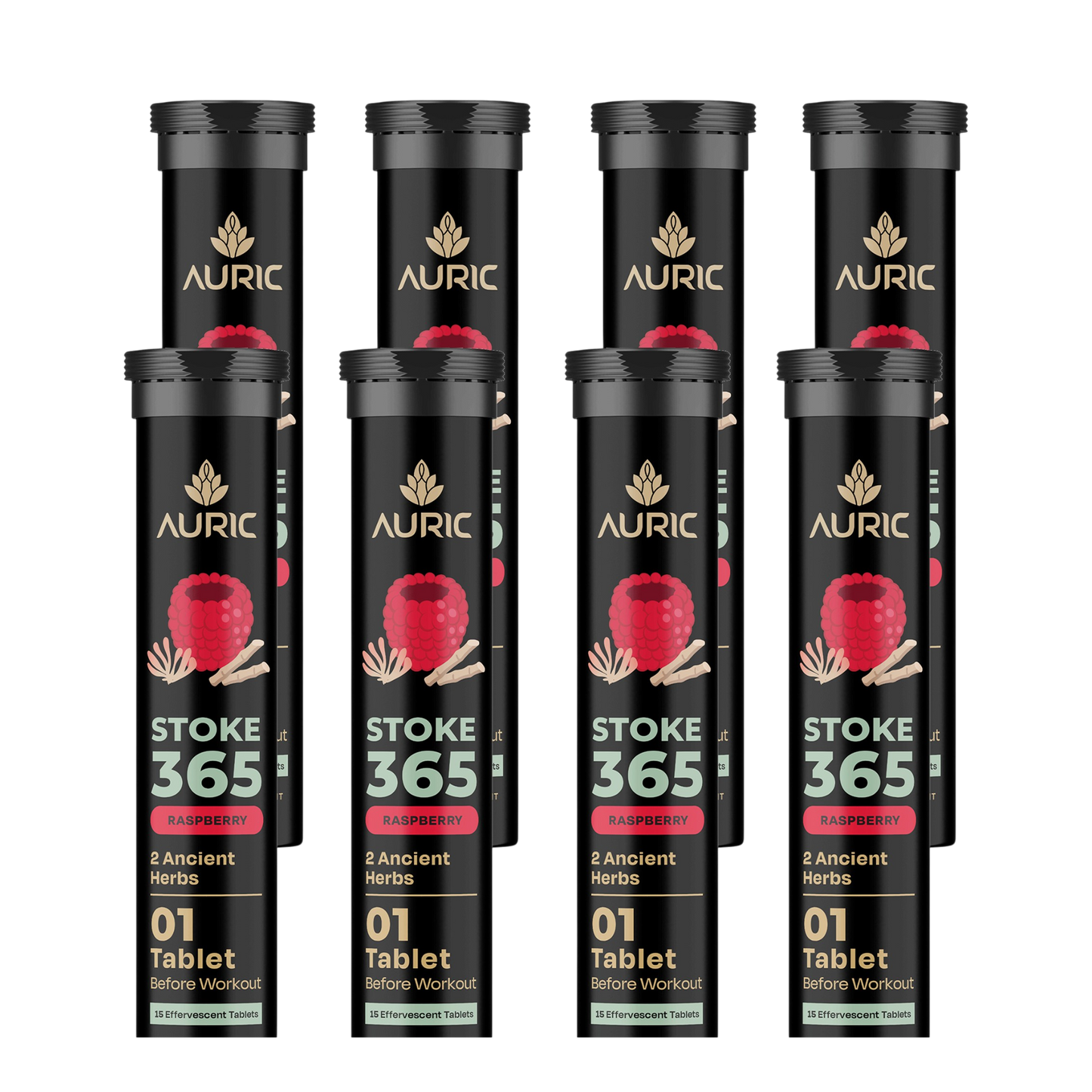 Auric STOKE365 Effervescent Tablets | Raspberry Flavour