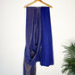 trueBrowns Electric Blue Metallic Saree | Swadesiicart