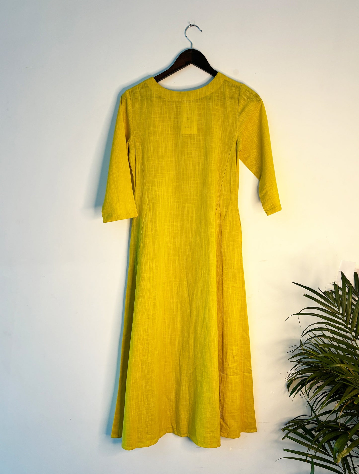trueBrowns Lime Slub Kurta | Swadesiicart
