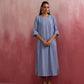 trueBrowns Sky Blue Cotton Dobby Kurta Set | Swadesiicart