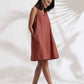 trueBrowns Pink Slub Dress | Swadesiicart
