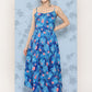 InWeave Women's Blue Pink Japanese Art Strappy Set - Swadesiicart