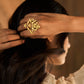 trueBrowns Gold-Polished Leaf Ring | Swadesiicart