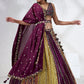 House of Panchhi Green Pure Georgette Sequins And Thread Embroidery Lehenga Choli & Dupatta | Swadesiicart