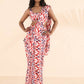 trueBrowns Carrot Muslin Ikat Ready to Wear Saree | Swadesiicart