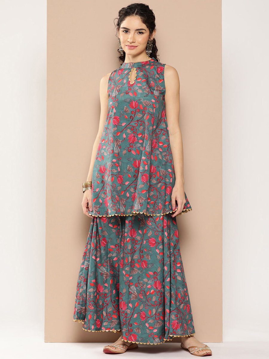 Ahalyaa Women Floral Printed Co-Ords - Swadesiicart