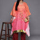 Ahalyaa Plus Size Bandhani Printed Flared Sleeves Gotta Patti Kaftan Kurta | Swadesiicart