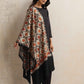 trueBrowns Black Embroidered Woollen Stole | Swadesiicart