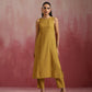 trueBrowns Mustard Cotton Kurta Set | Swadesiicart