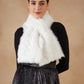 InWeave Women's Pure White Faux Fur Neck Warmer - Swadesiicart