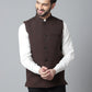Even Apparels Men's Brown Nehru Jacket With Welt Pockets | Swadesiicart