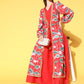 Ahalyaa Floral Printed Tie-Ups Maxi Ethnic Dress | Swadesiicart