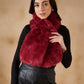 InWeave Women's Bright Rust Faux Fur Neck Warmer - Swadesiicart