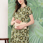InWeave Women's Dark Green Square Dress - Swadesiicart