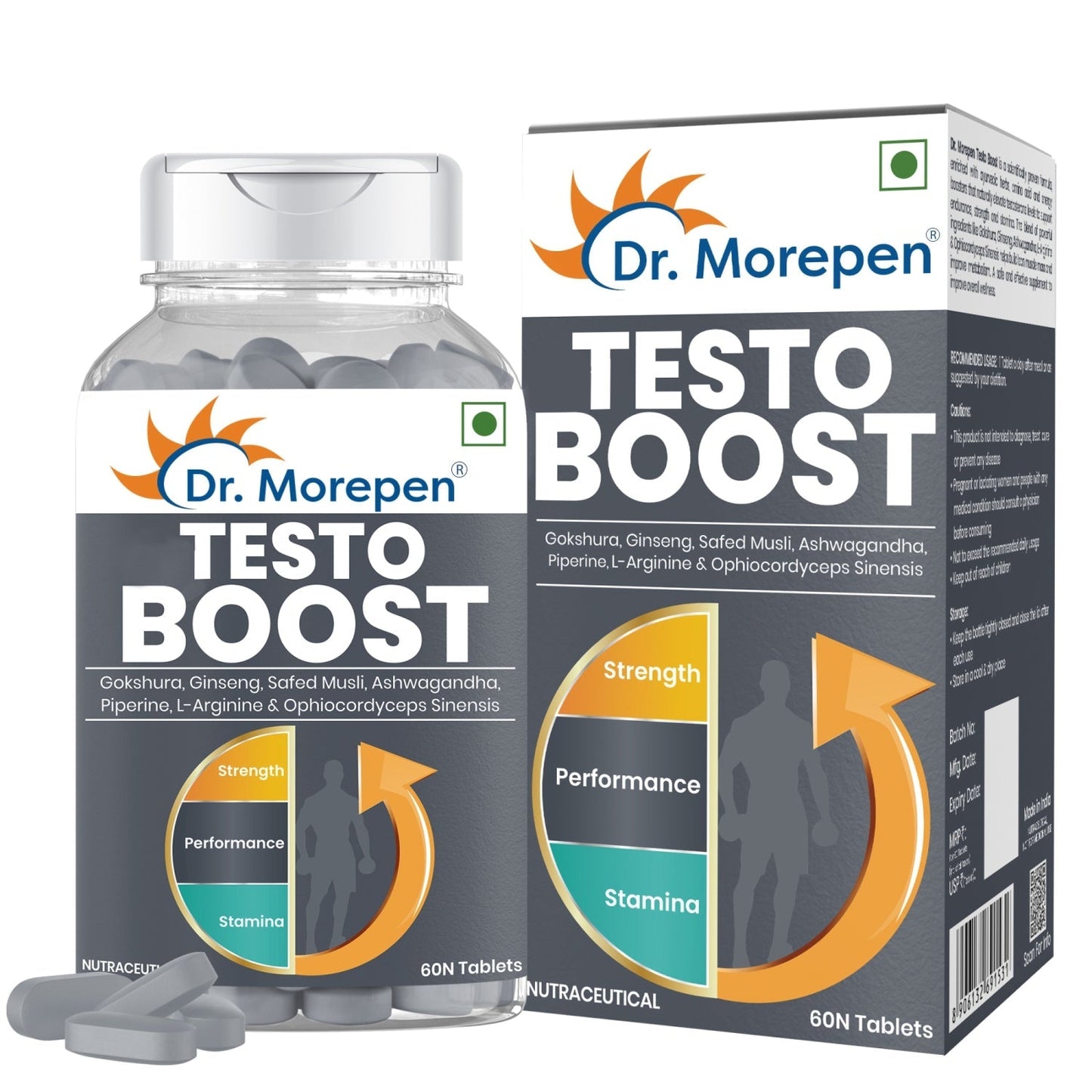 Dr Morpen Testo Boost & Sj Capsules - Combo Pack | Swadesiicart