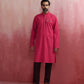 trueBrowns Men's Pink Mandarin Collar Kurta | Swadesiicart