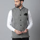 Even Apparels Men's Grey Pure Wool Nehru Jacket | Swadesiicart