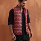 trueBrowns Men's Beige Printed Nehru Jacket | Swadesiicart
