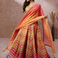 House of Panchhi Yellow Organza Leheriya Printed Lehenga Choli & Dupatta | Swadesiicart