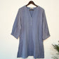 trueBrowns Light Blue Gauze Dobby Co-ord Set - Swadesiicart