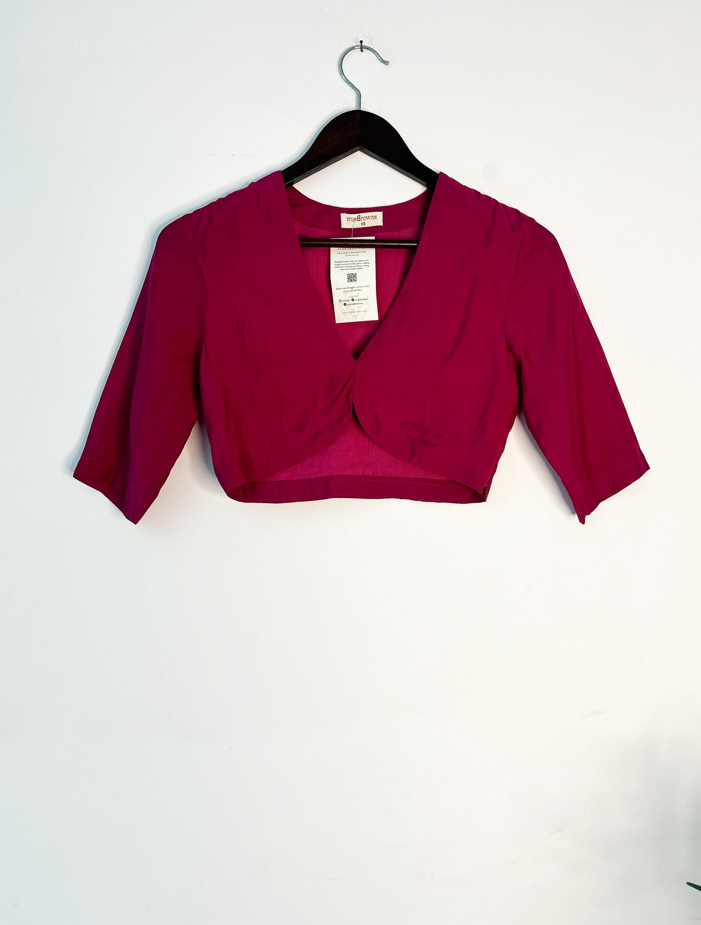 trueBrowns Pink Muslin Blouse | Swadesiicart