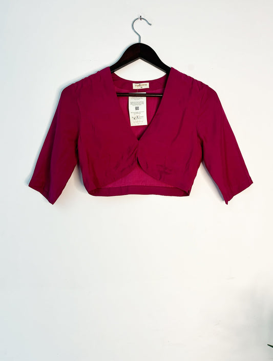 trueBrowns Pink Muslin Blouse | Swadesiicart