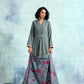trueBrowns Grey Printed Velvet Shawl | Swadesiicart