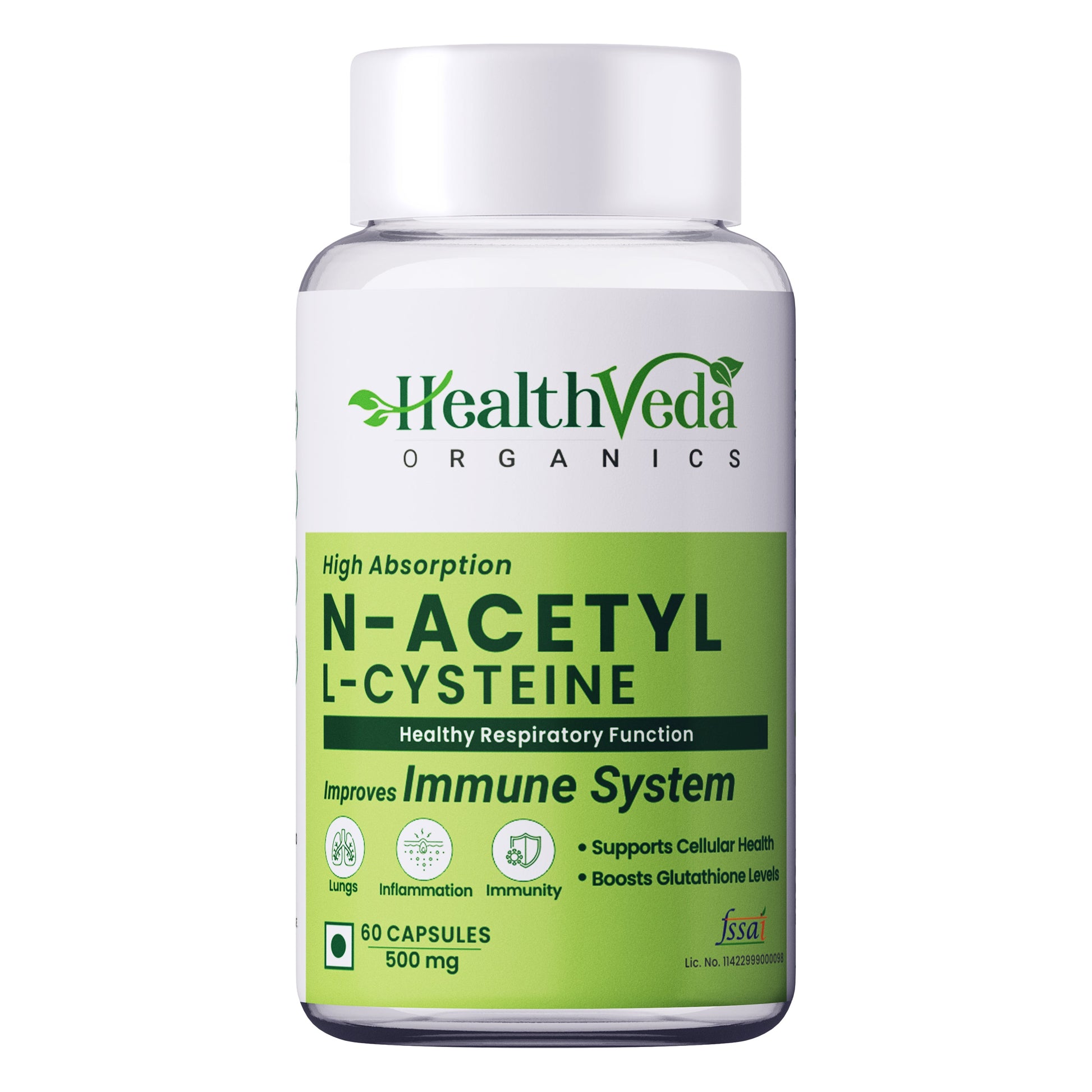 Health Veda Organics N - Acetyl L - Cysteine Veg Capsules - Swadesiicart