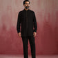 trueBrowns Men's Black Cotton Dobby Kurta Co-ord Set - Swadesiicart