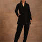 trueBrowns Black Velvet Solid Co-ord Set - Swadesiicart