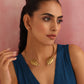 trueBrowns Brass Leaf Contemporary choker | Swadesiicart