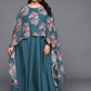 Ahalyaa Plus Size Boat Neck Maxi Ethnic Dress | Swadesiicart