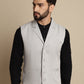 Even Apparels Men's Grey Waistcoat with Notched Lapel | Swadesiicart