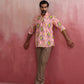 trueBrowns Men's Lime Ikat Print Cotton Shirt | Swadesiicart