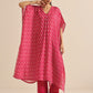 trueBrowns Pink Lehariya Printed Silk Kaftan Pant Set | Swadesiicart
