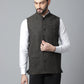 Even Apparels Men's Brown Pure Wool Nehru Jacket | Swadesiicart