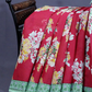 Tomato Red Colour Block Print Pure Mulmul Cotton Saree By Gayathri Reddy Designer Studio | Swadesiicart